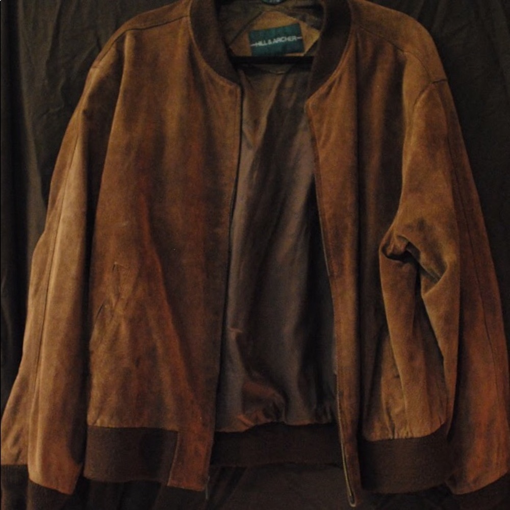 Vintage suede bomber jacket